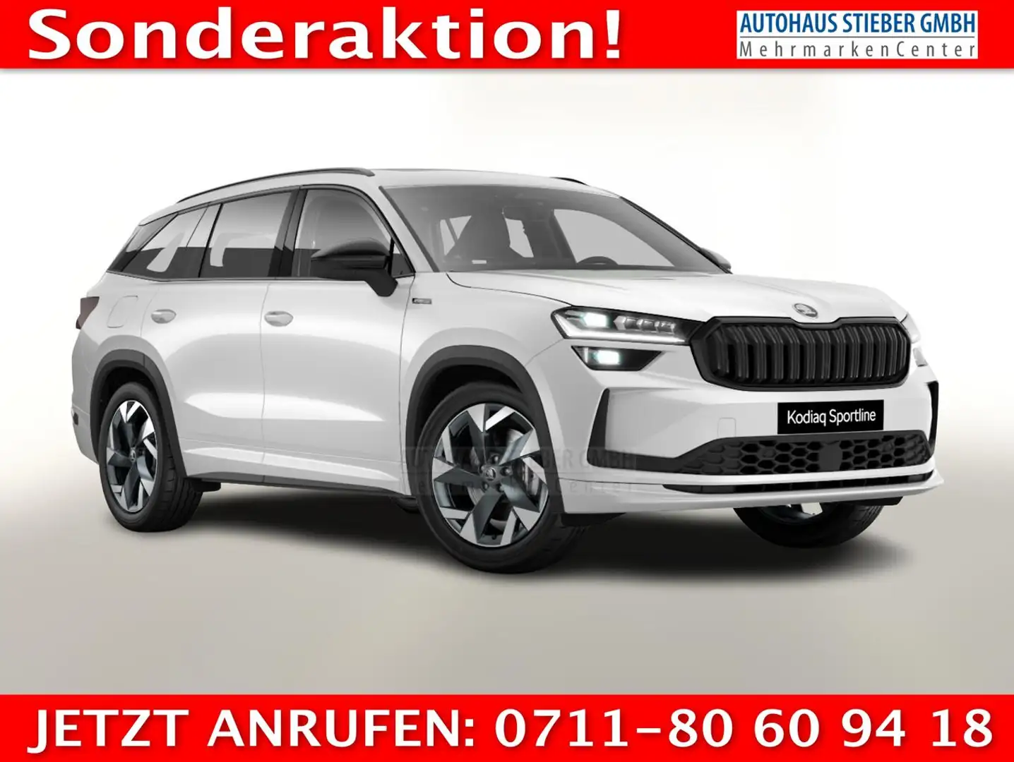 Skoda Kodiaq Sportline TDI 193 DSG 4x4 Sportl Matrix Pano 7-... Weiß - 1