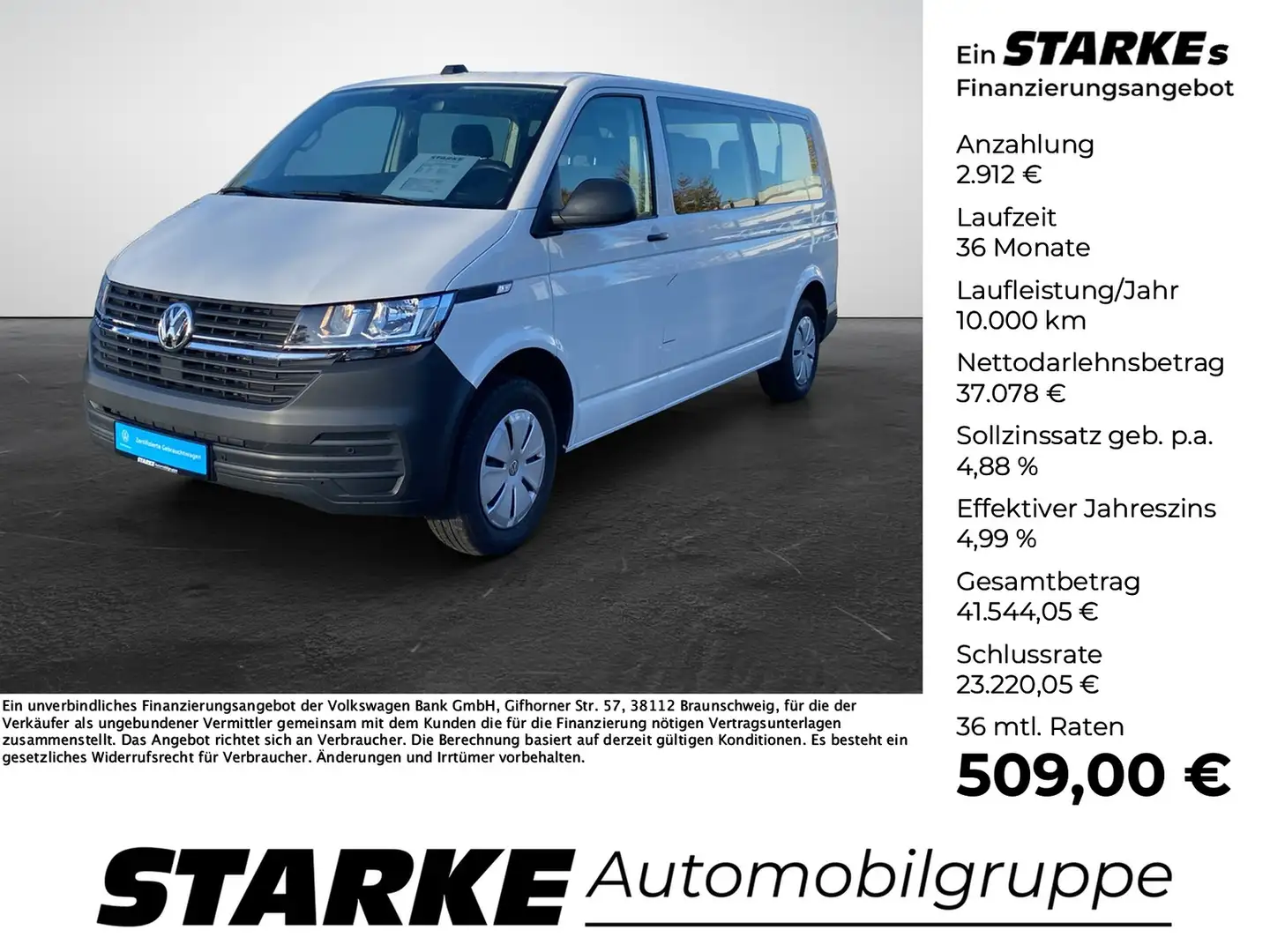 Volkswagen T6 Kombi T6.1 2.0 TDI lang 8-S Blanc - 1