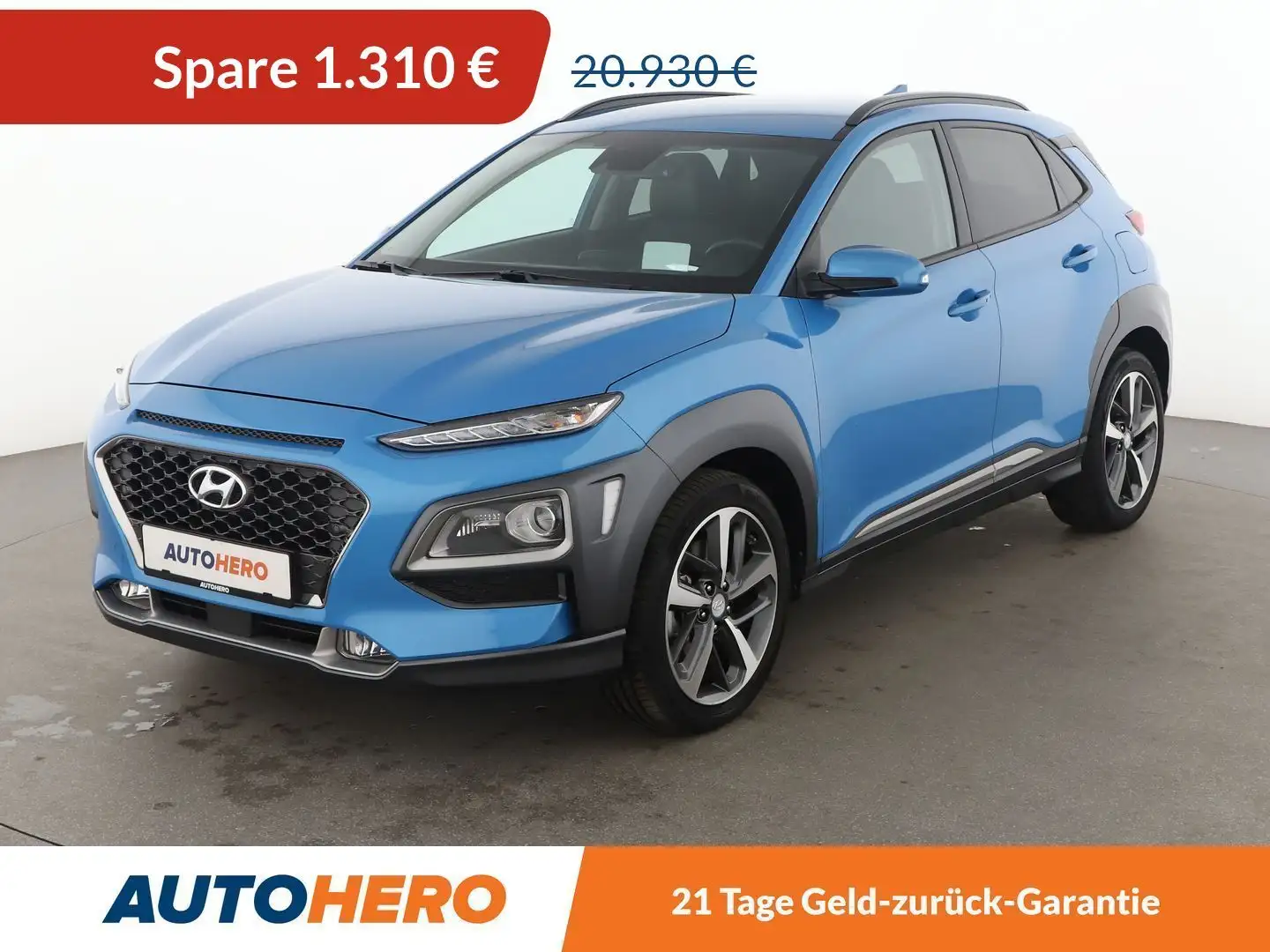 Hyundai KONA 1.6 TGDI Premium 4WD Aut.*LED*TEMPO*CAM*PDC*SHZ* Bleu - 1