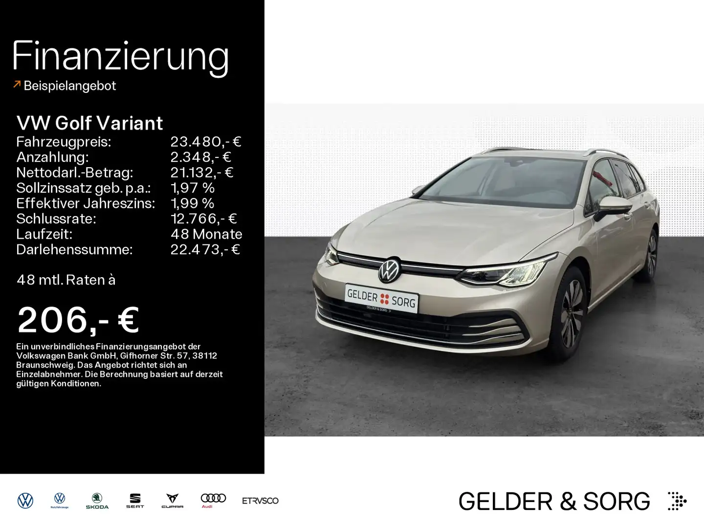 Volkswagen Golf Variant Life Move 1.0 TSI LED*Navi*AHK Silber - 1