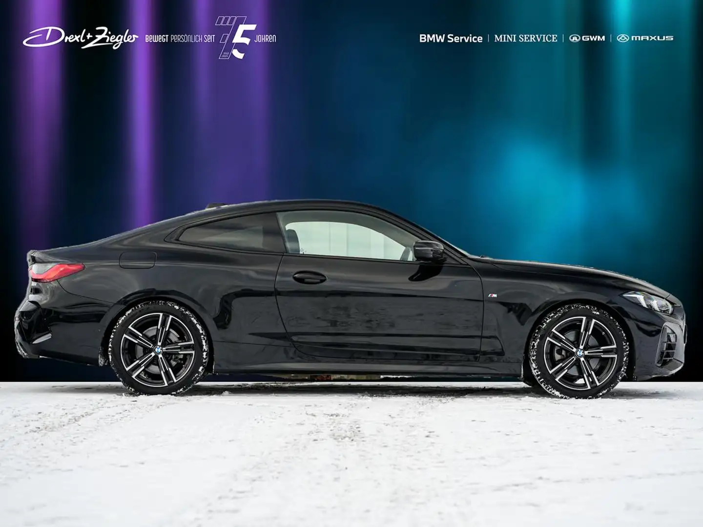 BMW 420 i Coupe M-Sport ACC Glasdach HiFi KoZg eKlappe Noir - 2