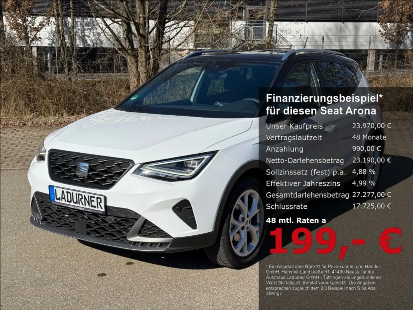 SEAT Arona FR 1.0TSI DSG *Navi+XL Assist.Paket+KESSY Weiß - 1