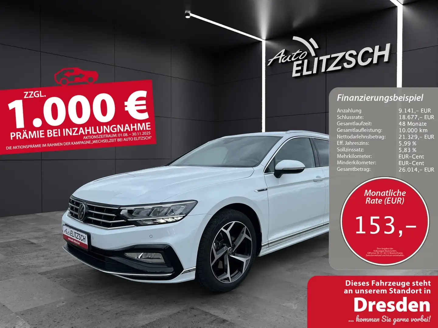 Volkswagen Passat Variant R-Line Elegance TSI DSG LED ACC NAVI LEDER Weiß - 1