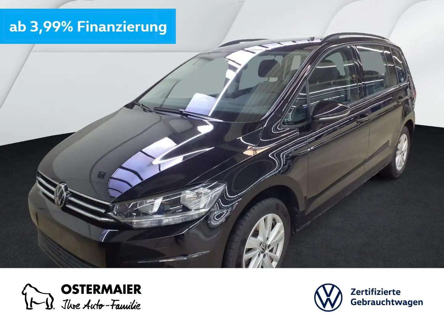Volkswagen Touran CL 1.5TSI 150PS ACC.KAMERA.NAVI+VC.7-SITZE.APP-C.S Zwart - 1