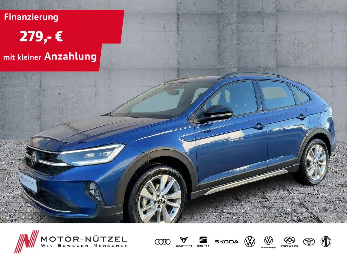 Volkswagen Taigo 1.0TSI MOVE MATRIX+APP+ACC+SHZ+PDC+RFK+NSW Blau - 1