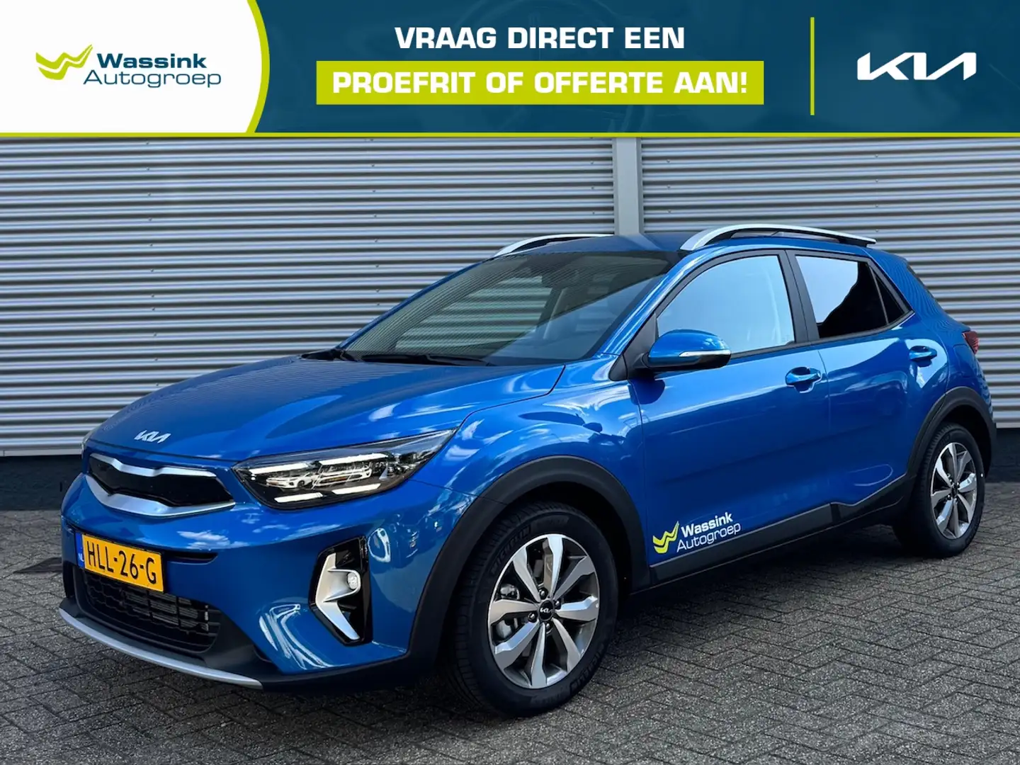 Kia Stonic 1.0 T-GDI MHEV 100pk DynamicPlusLine | Stoel/Stuur Blauw - 1