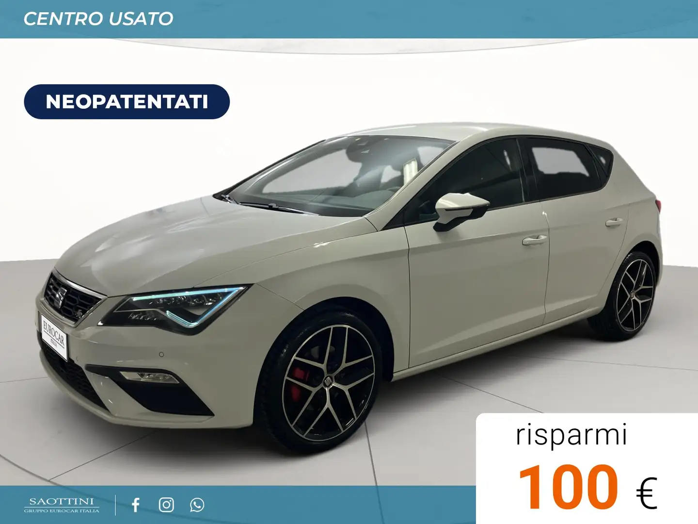 SEAT Leon 1.5 tgi FR 130 CV Bianco - 1