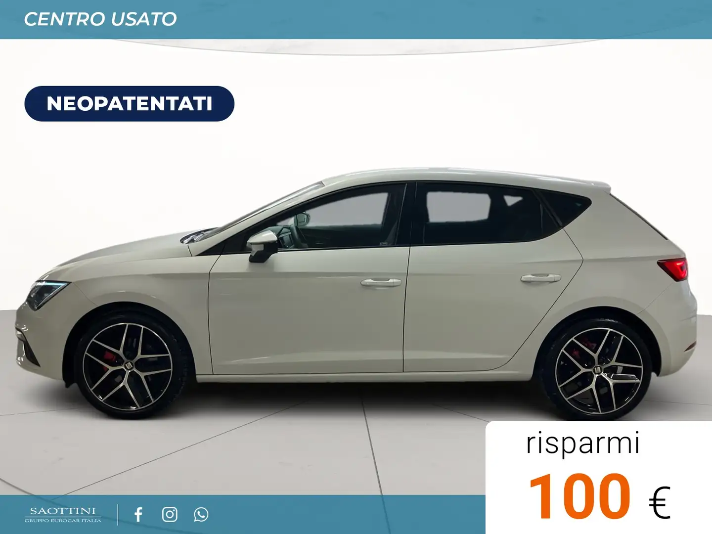 SEAT Leon 1.5 tgi FR 130 CV Bianco - 2