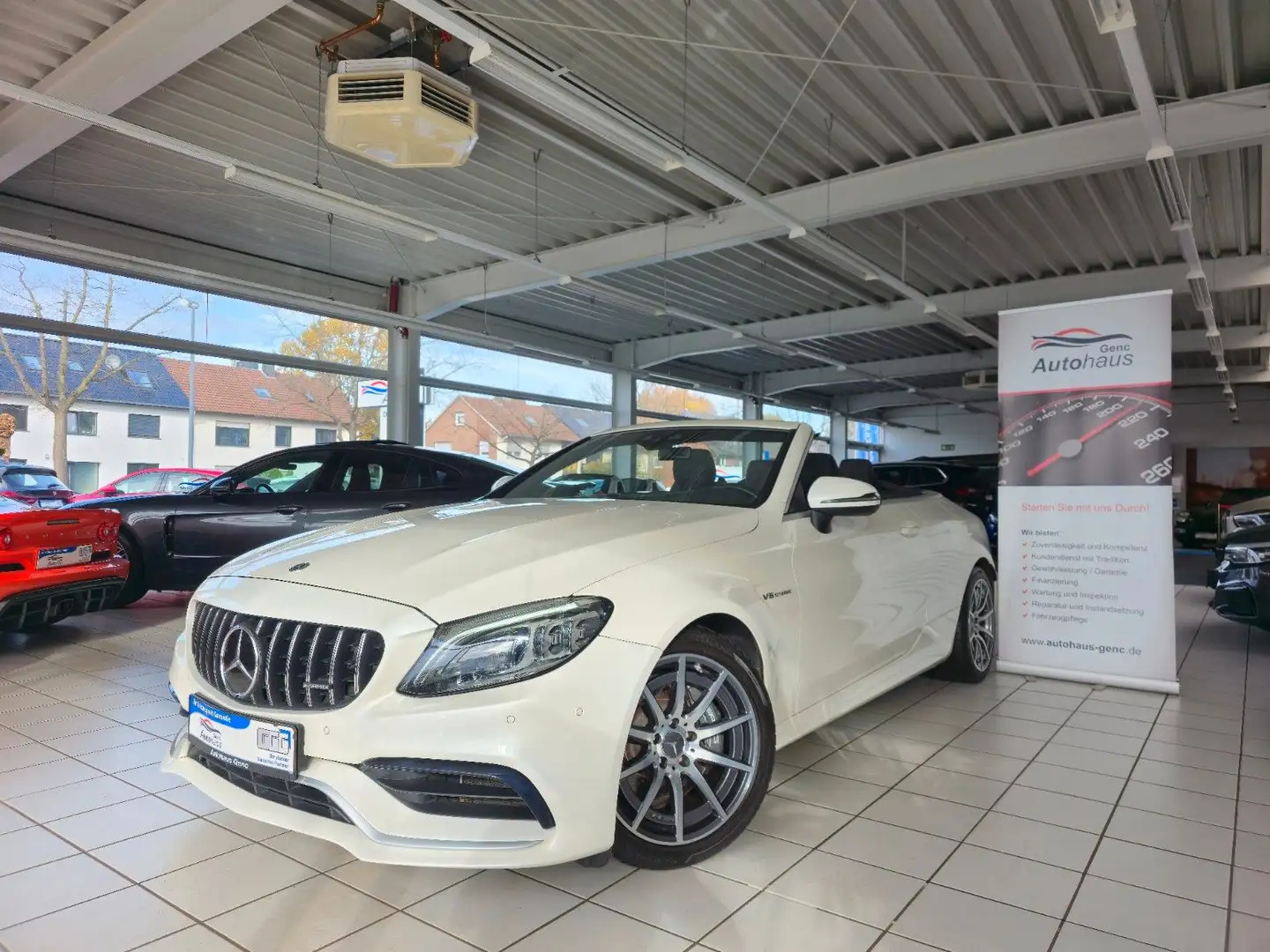 Mercedes-Benz C 63 AMG Cabrio Burmester Carbon Multibeam Blanc - 1