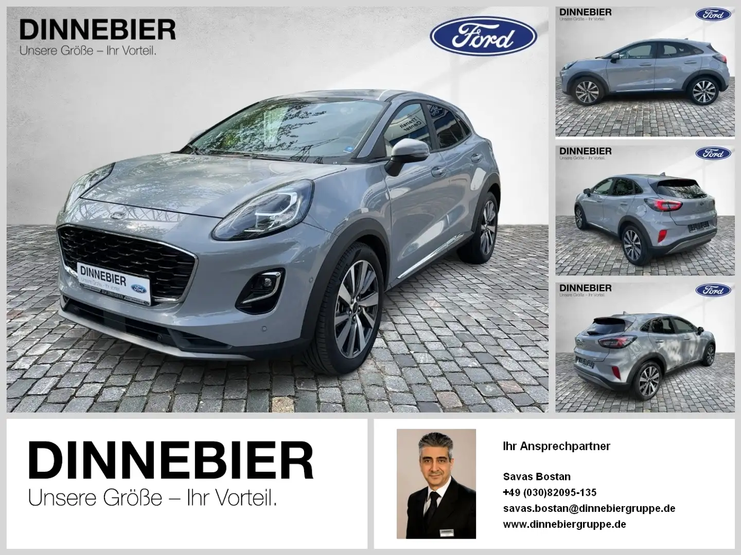Ford Puma Titanium X 1.0EB ParkAss+SpurH+PDC+RFK Gris - 1