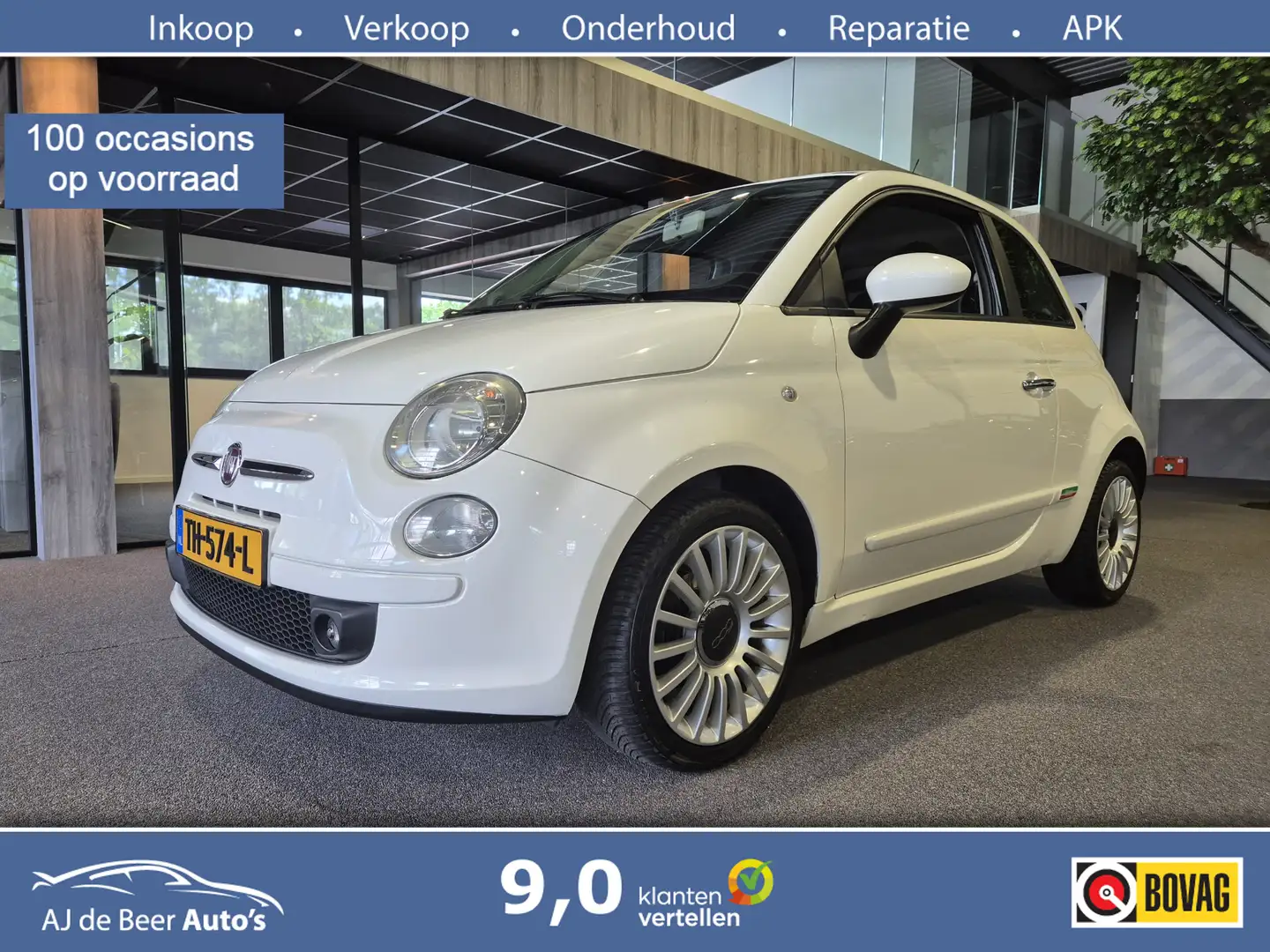 Fiat 500 1.2 Naked Automatische airco | Dealer onderhouden Blanc - 1
