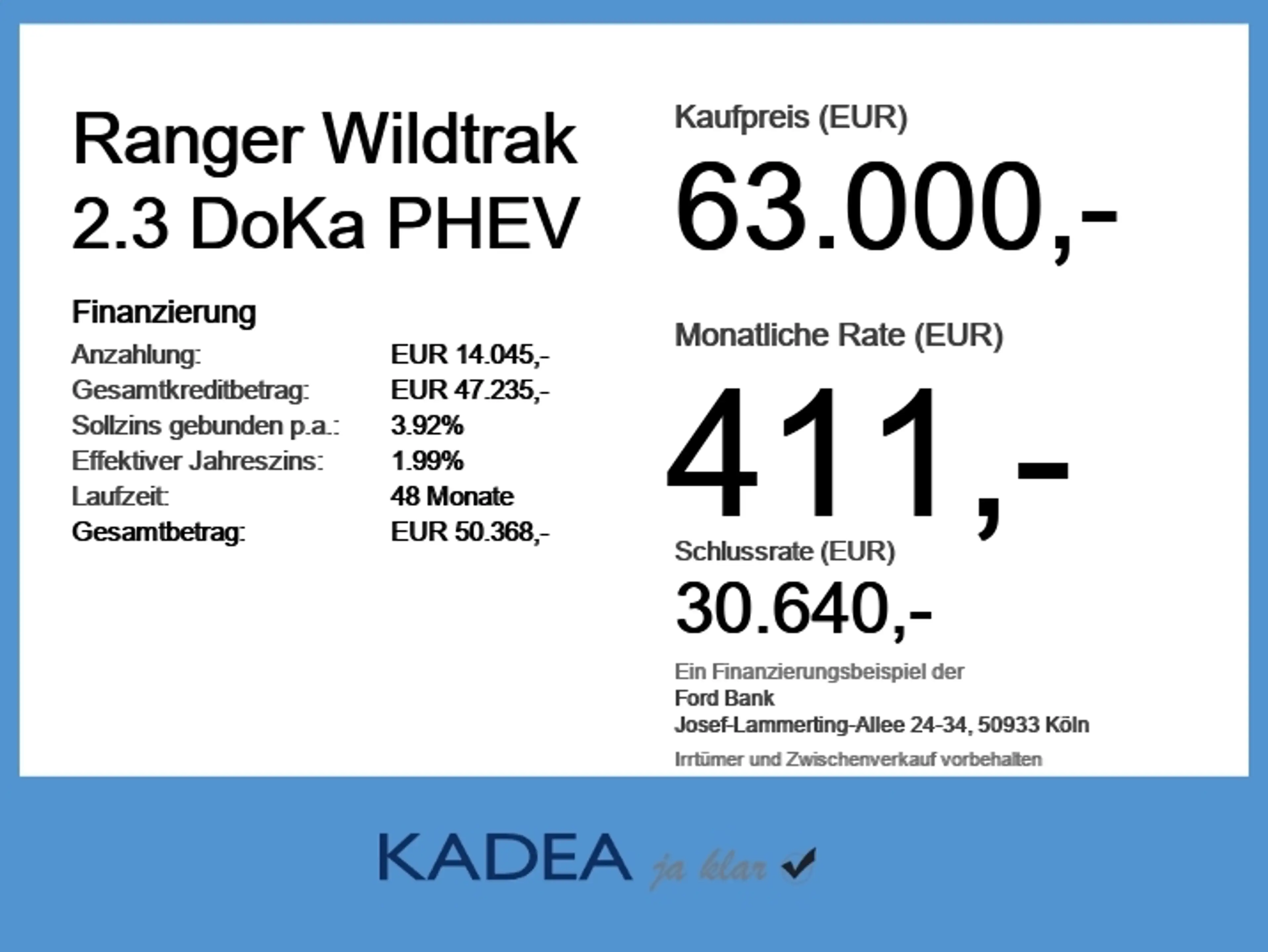 Ford Ranger Wildtrak 2.3 DoKa PHEV BLUECRUISE*iACC*360 — photo 6