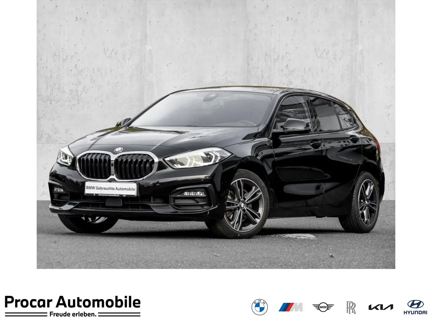 BMW 118 d SPORT LINE+LED+SHZ+AUT+PDC Schwarz - 1