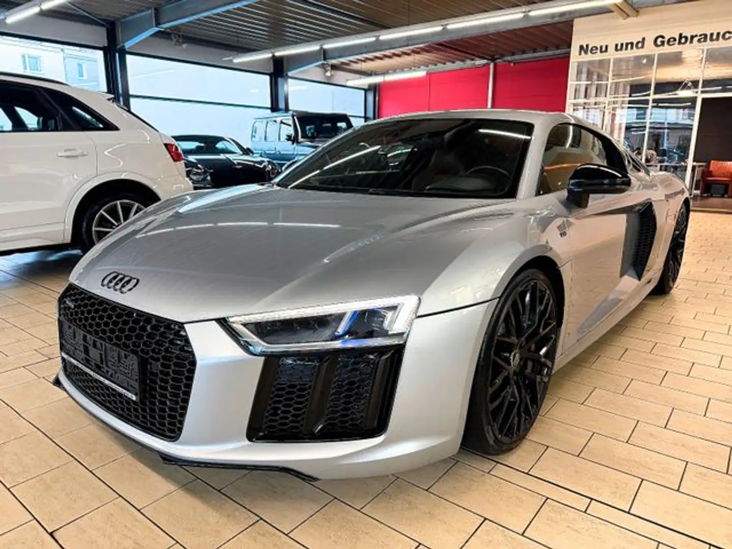 Audi R8 5.2 FSI QUATTRO*LASER+NAVI+LEDER-BRAUN+KAM+20 Plateado - 2