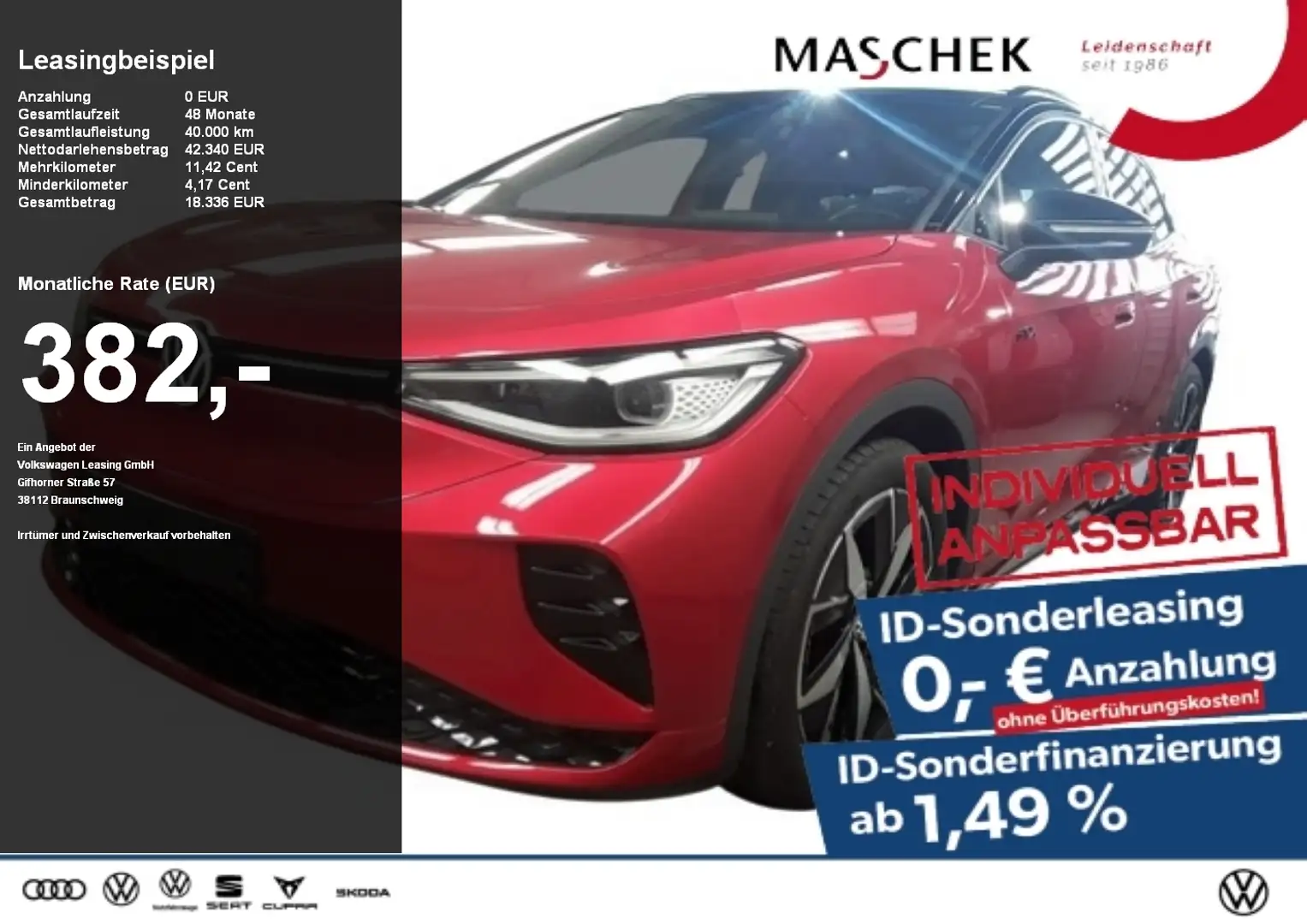 Volkswagen ID.4 GTX AHK Pano Harman Wärmepumpe Memory AHK Schwarz - 1