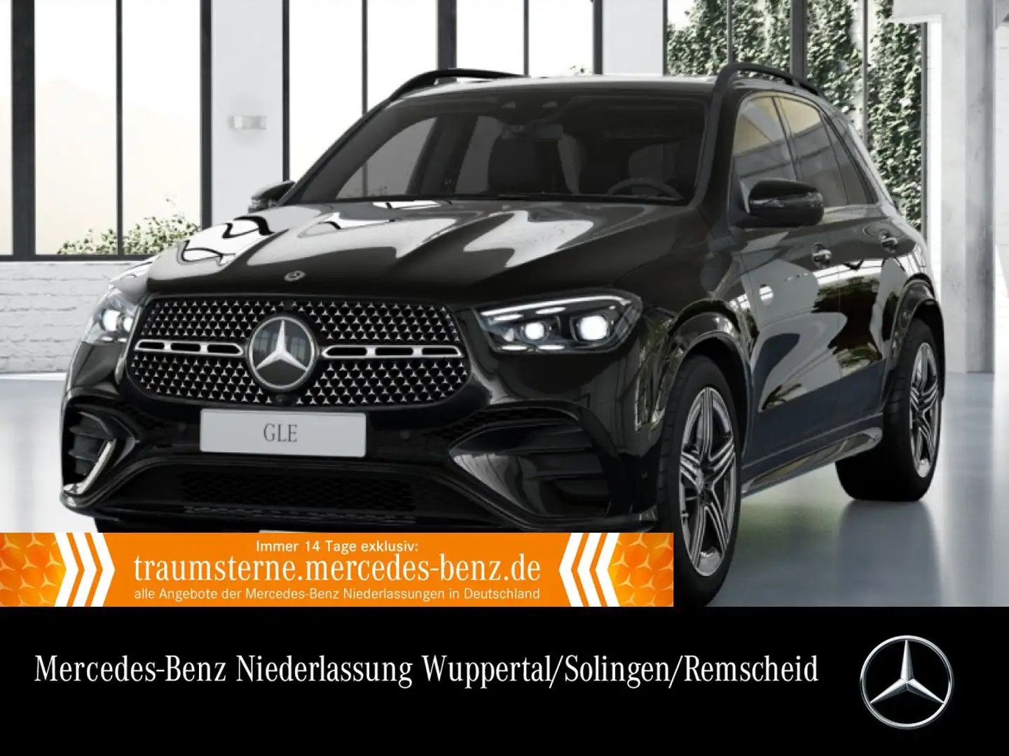 Mercedes-Benz GLE 350 de 4M AMG+NIGHT+PANO+360+AHK+MULTIBEAM+HUD Zwart - 1