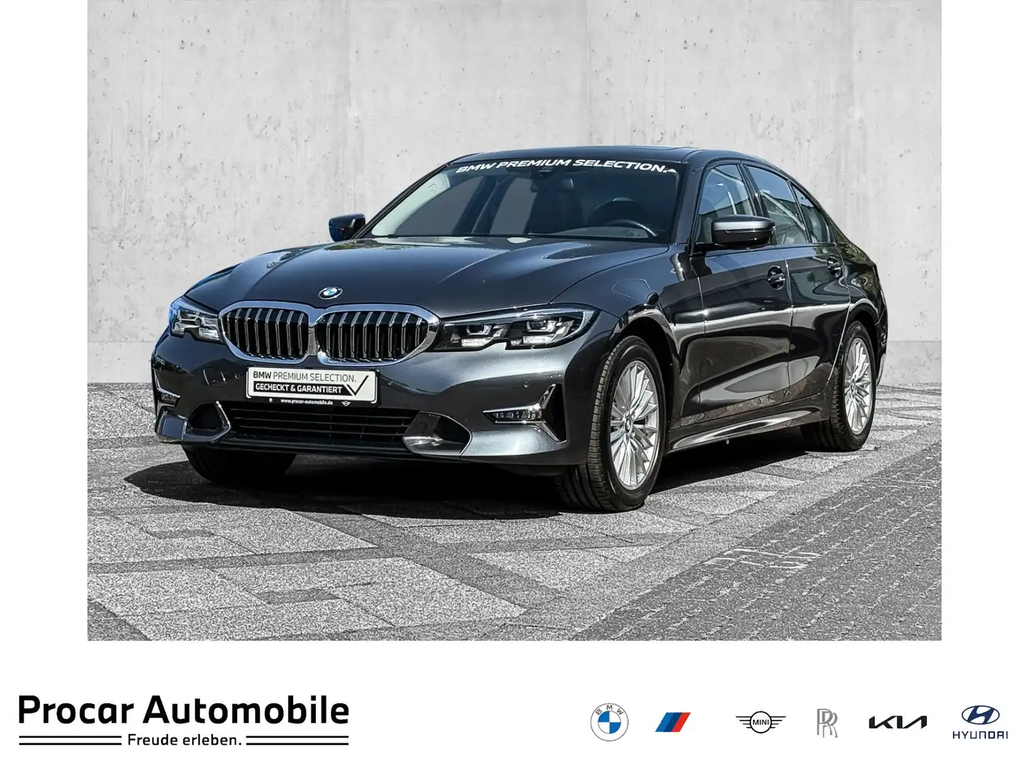 BMW 320 i AUT+PANO+SZH+NAVI+LED Gris - 1