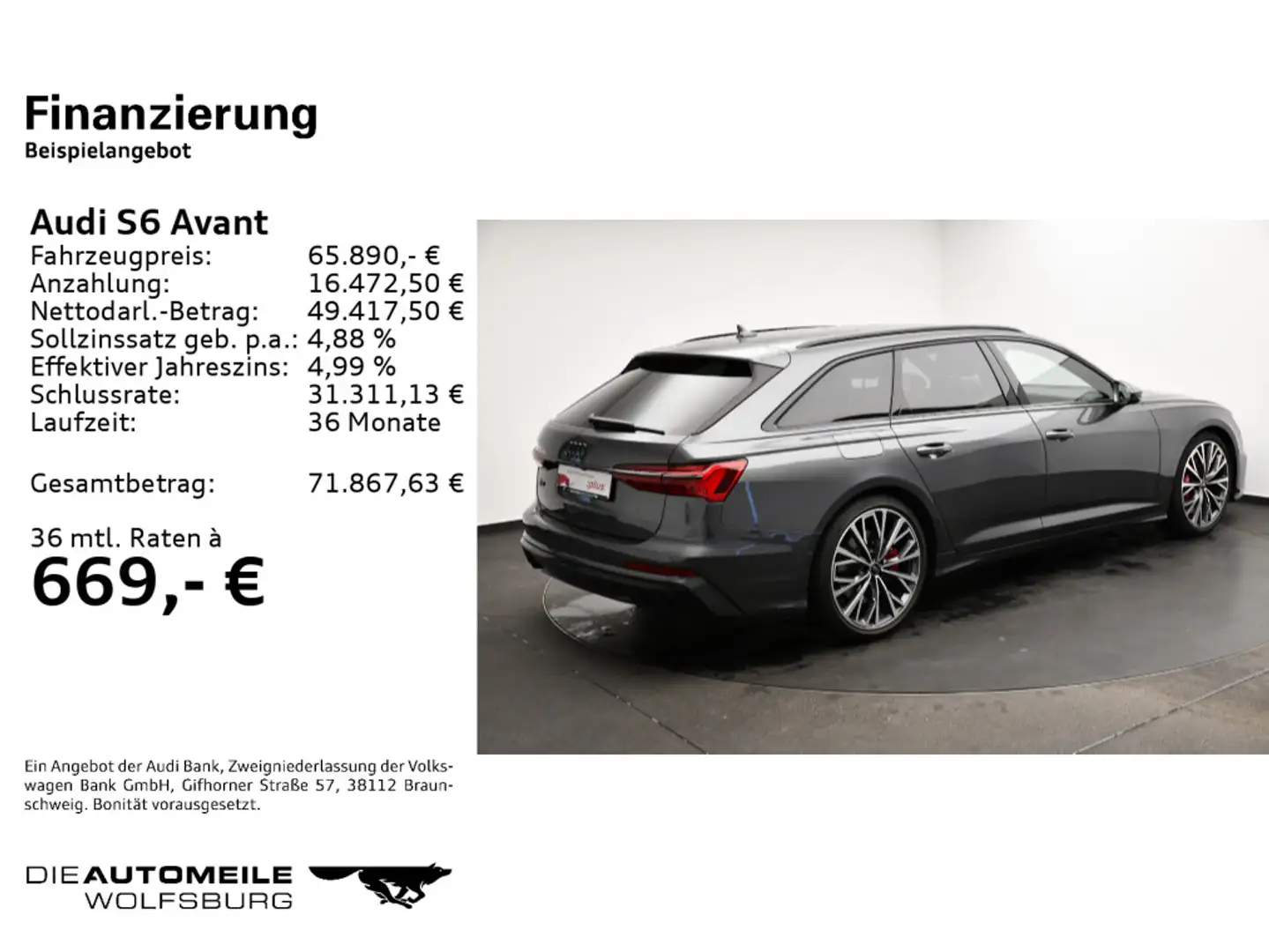Audi S6 3.0 TDI Tiptronic quattro AHK/Rückkam/M Grau - 2