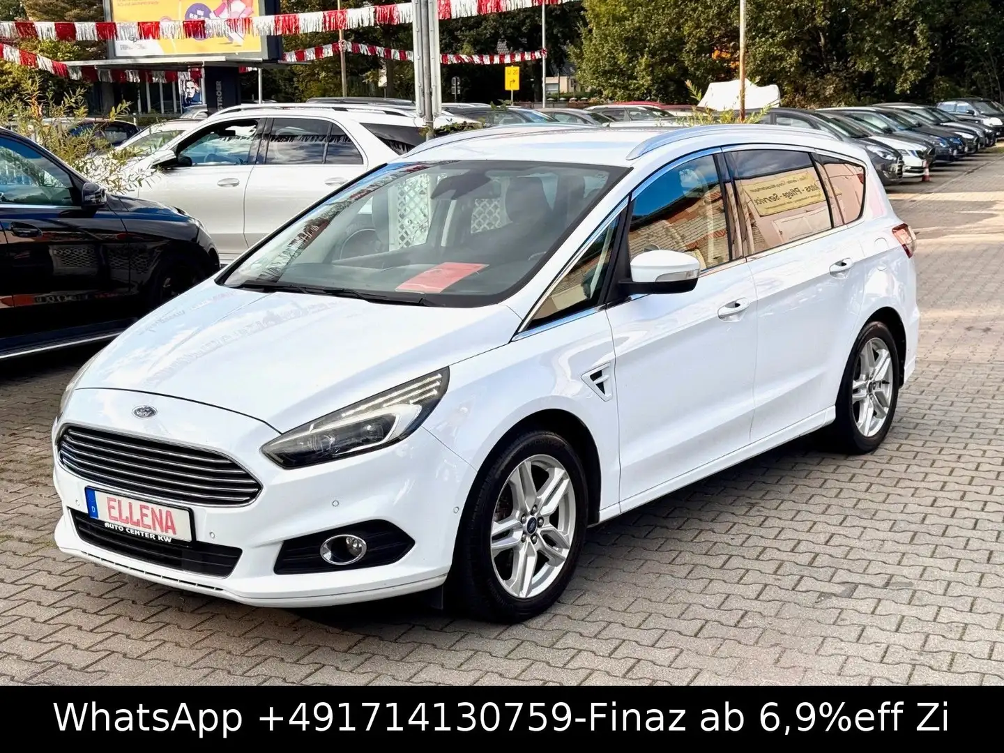 Ford S-Max Titanium-AUTO-NAVI-7 SITZE-SHZG-LHZG-TEMP- Weiß - 1