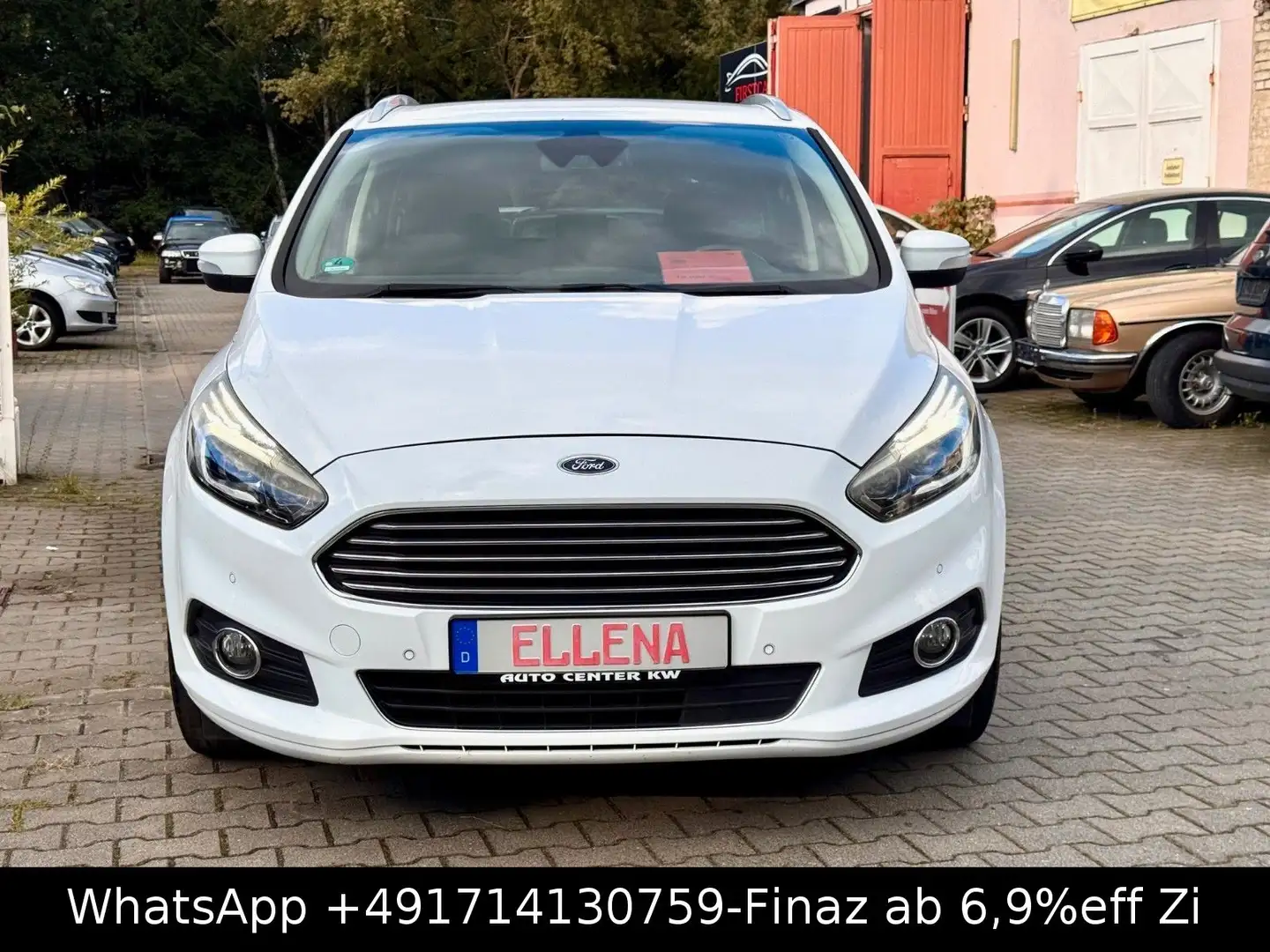 Ford S-Max Titanium-AUTO-NAVI-7 SITZE-SHZG-LHZG-TEMP- Weiß - 2
