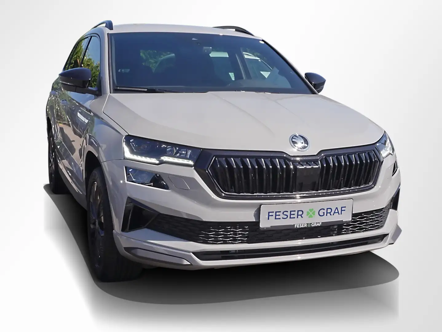 Skoda Karoq 2.0 TDI Sportline DSG AHK Kessy Navi Rüka Grijs - 2