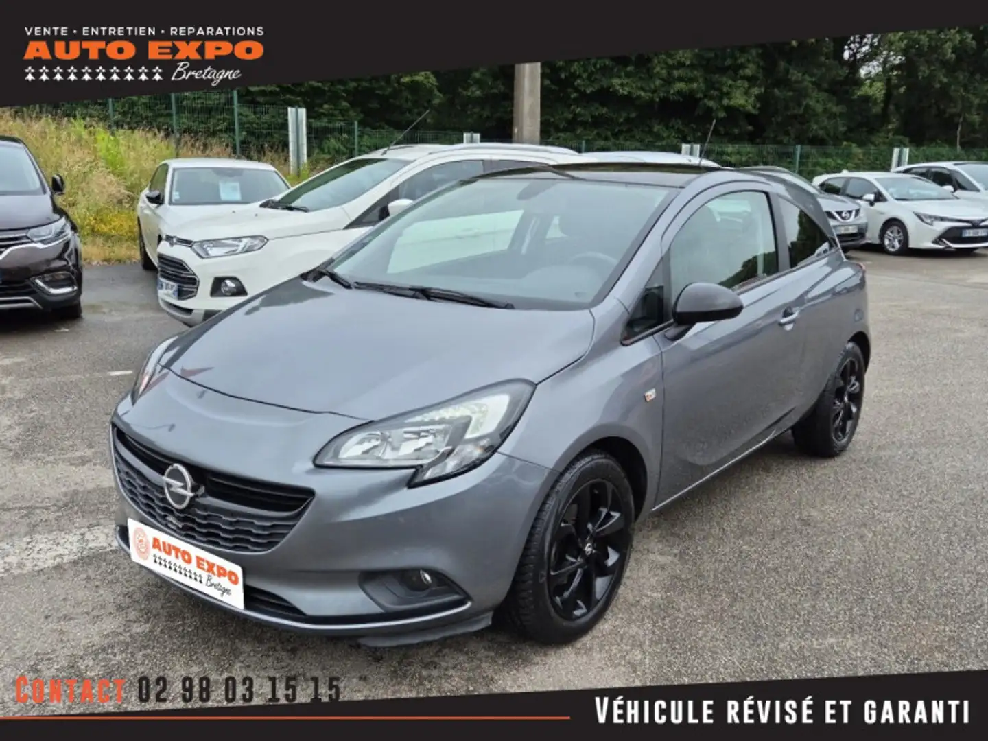 Opel Corsa 1.4 90CH BLACK EDITION START/STOP 3P Gris - 2