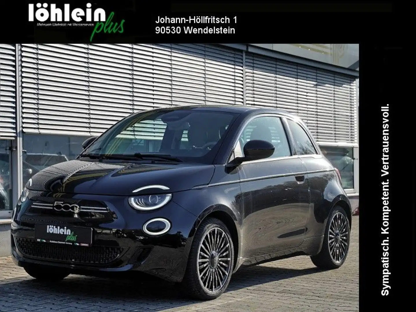 Fiat 500e 500 e La Prima* Schwarz - 1