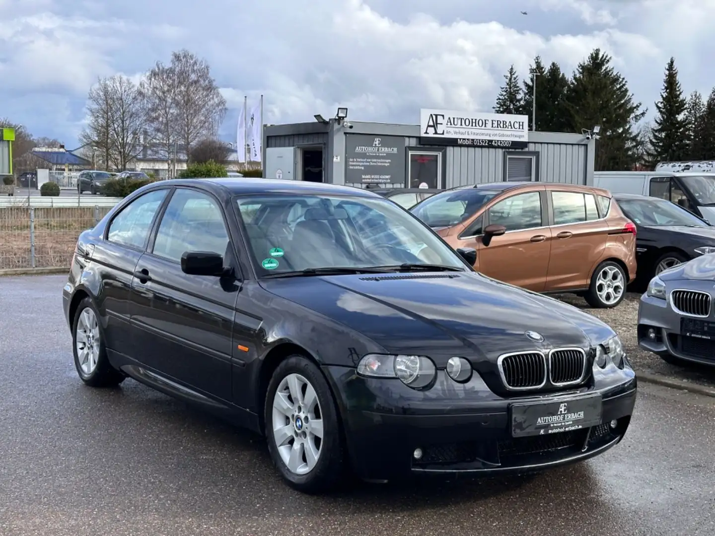 BMW 316 ti Compact Klima*8fach Bereift*TÜV NEU Zwart - 1