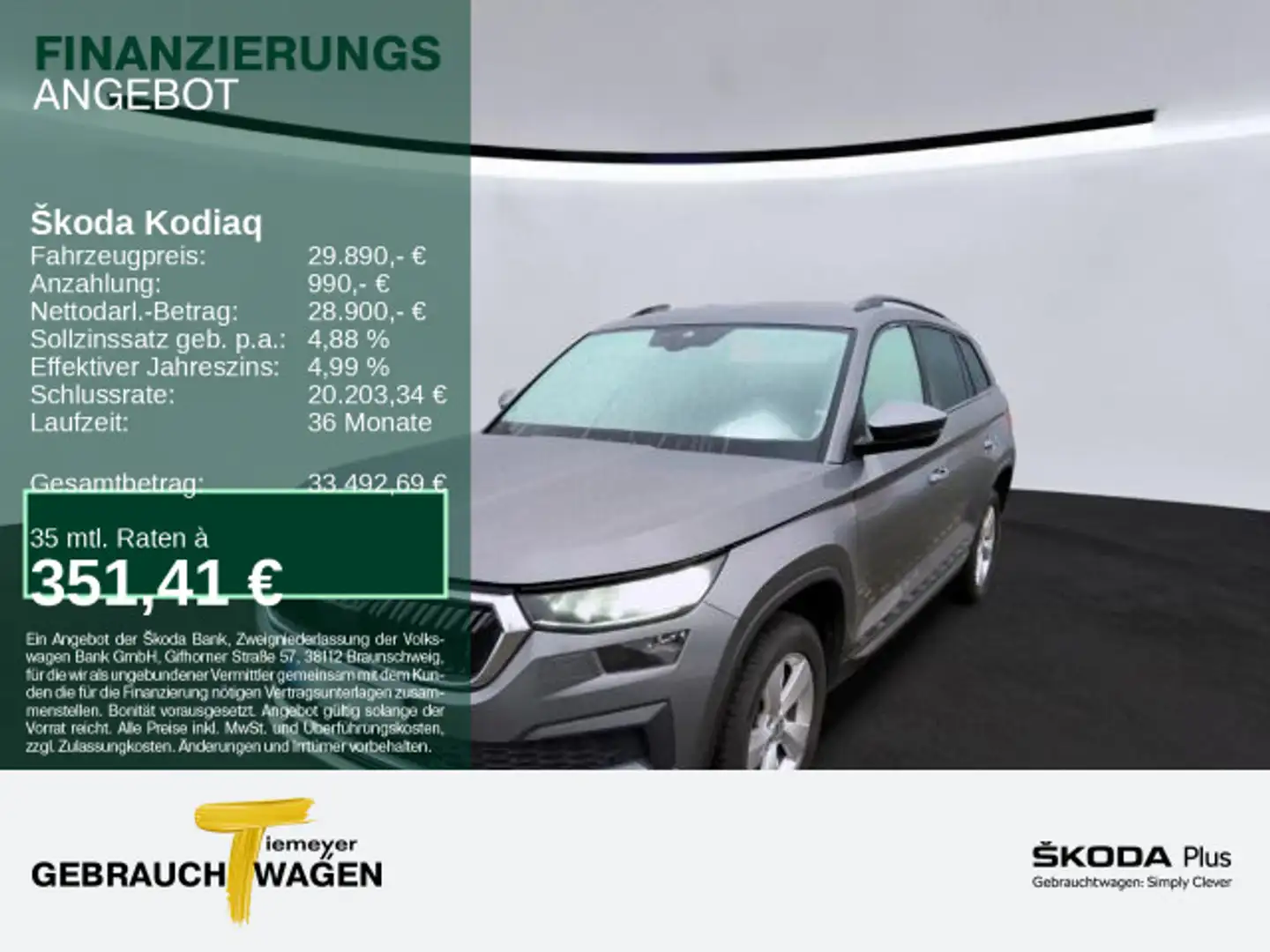 Skoda Kodiaq 2.0 TDI DSG 4x4 FACELIFT LED VIRTUAL AHK Grau - 1