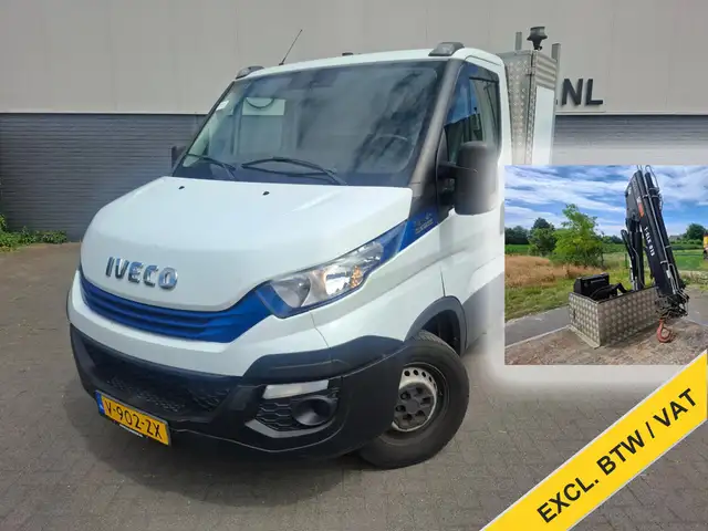 Iveco Daily 3.0I CNG Kraan wagen Open Laad bak AUT-6 HIAB 3-Pe