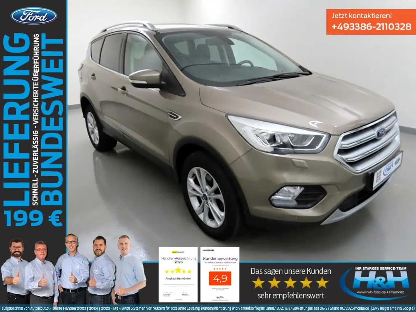 Ford Kuga 1.5 EcoB Titanium AHK+Kamera+Keyfree+SHZ Silver - 1