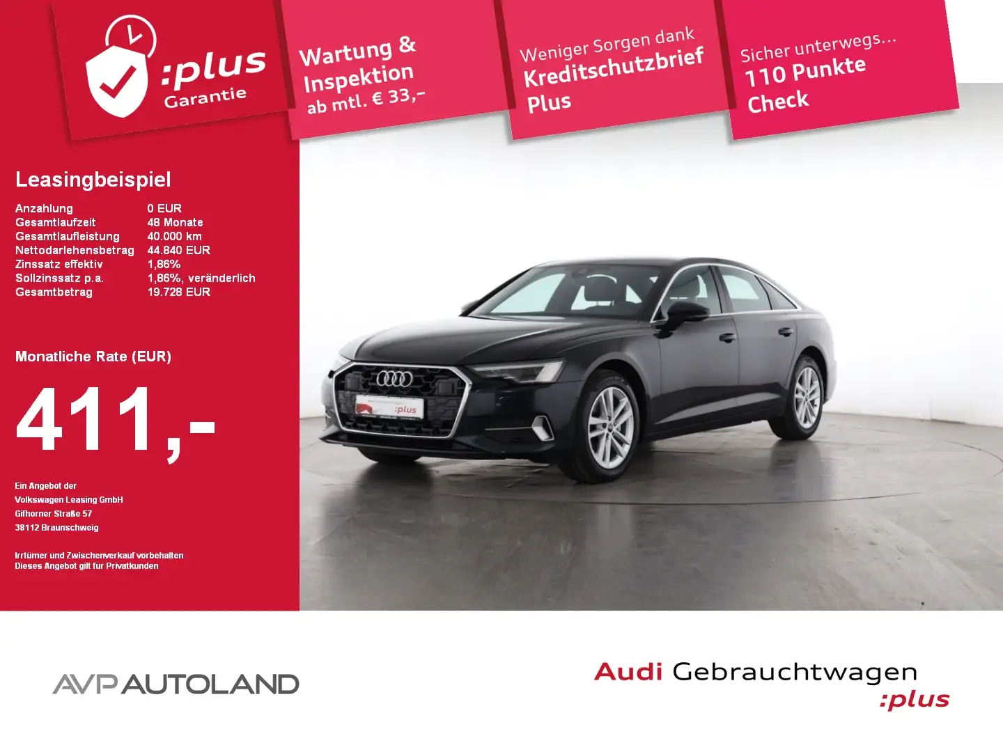 Audi A6 Limousine 40 TDI S tronic advanced MATRIX Blau - 1