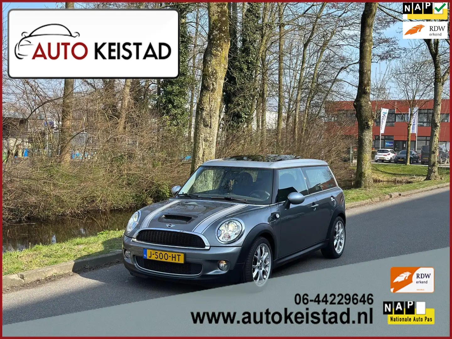 MINI John Cooper Works Mini 1.6 S JCW 174PK PANORAMA/XENON/NAVIGATIE! NET Gri - 1