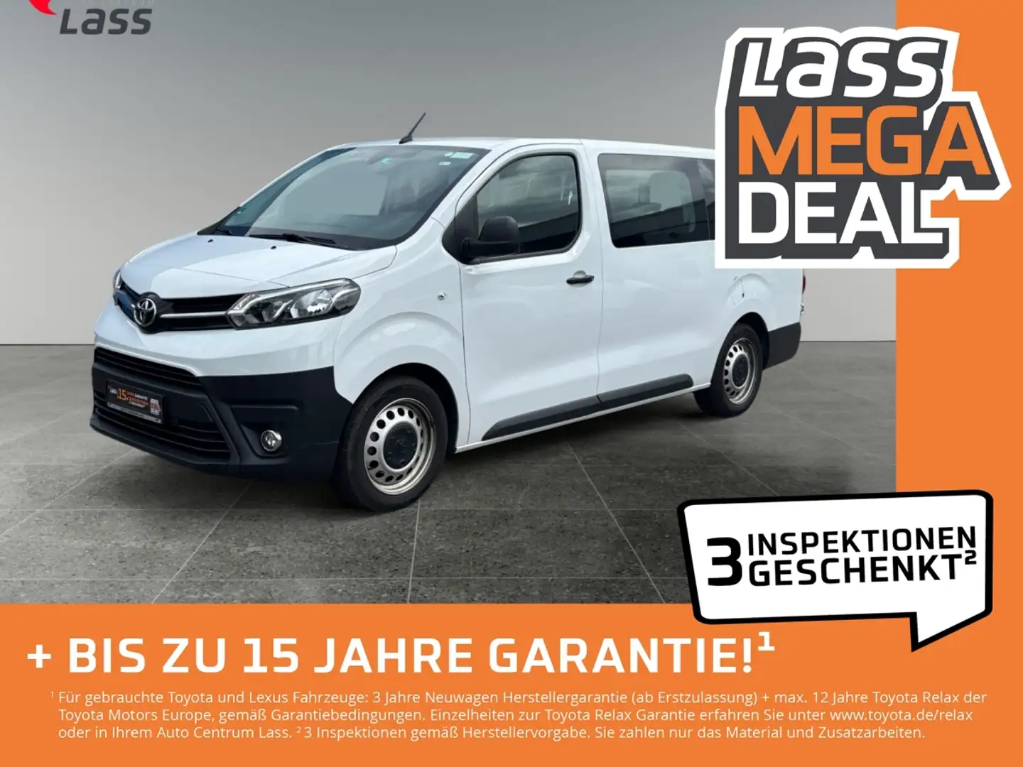 Toyota Proace 2.0 D-4D L2 9-Sitze Navi Klimaaut DAB Weiß - 1