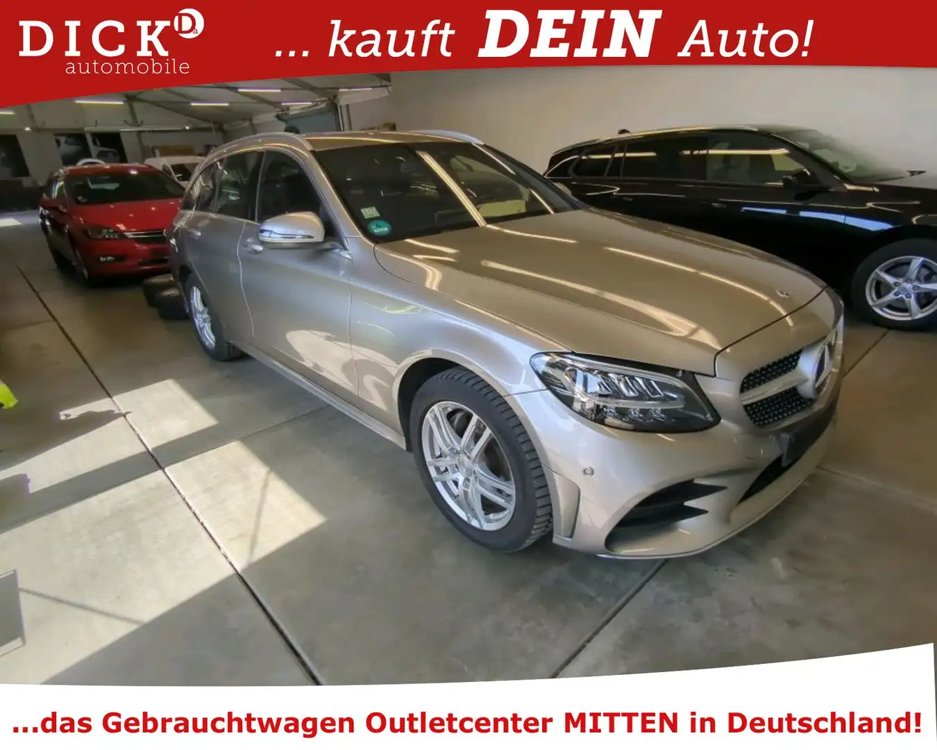 Mercedes-Benz C 200 4Mat 9G AMG/LED/NAVI/SHZ/RFK/8Fa Silber - 1