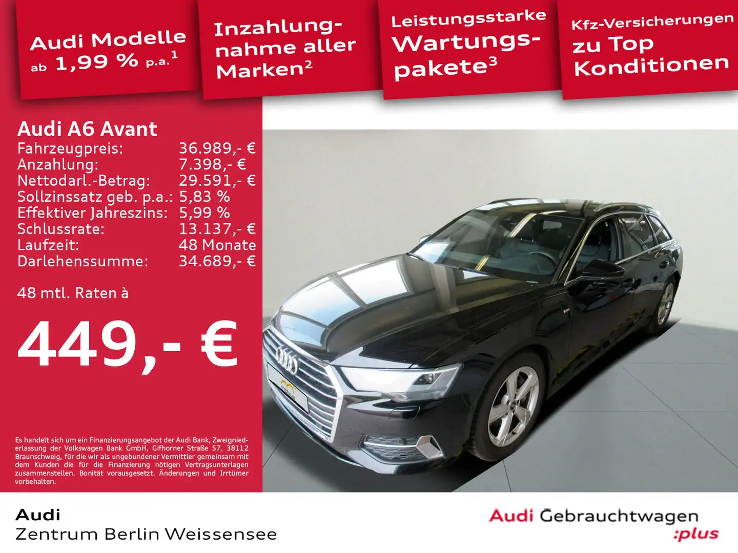 Audi A6 45 TDI S-TRO*S-LINE*QUA*B&O*LED*GRA* Schwarz - 1