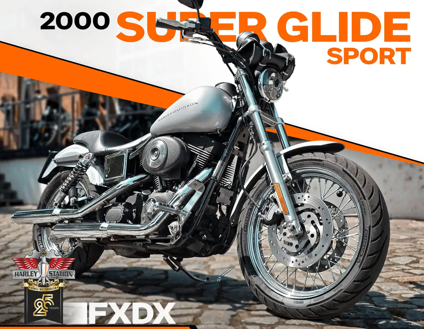 Harley-Davidson Dyna Super Glide FXDX Dyna Super Glide Sport Argent - 1