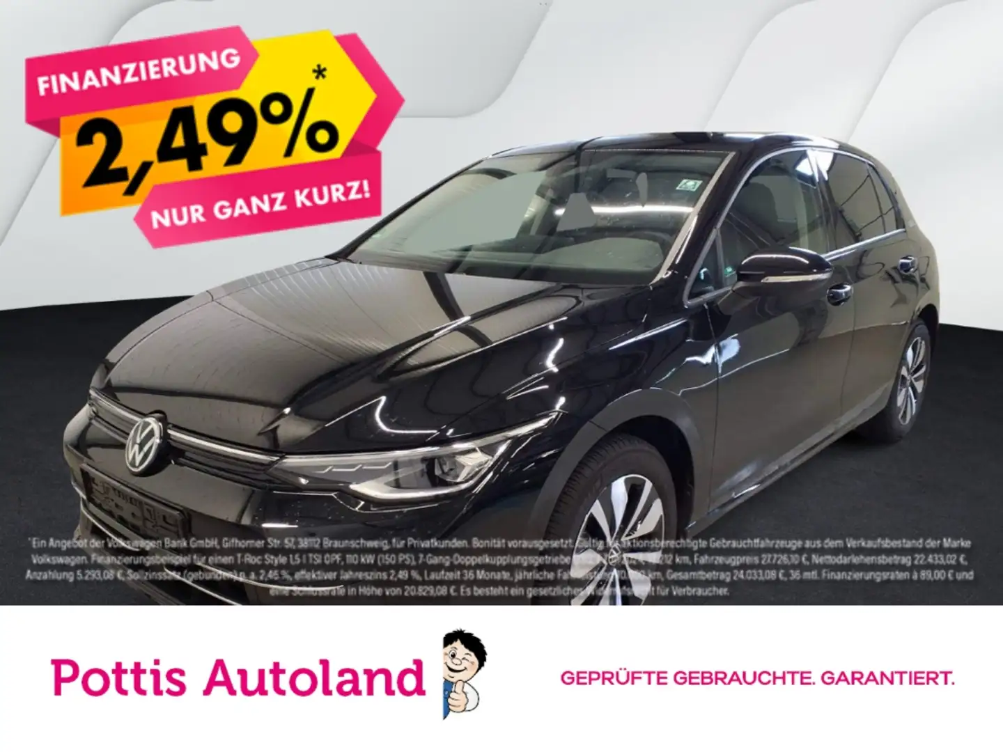 Volkswagen Golf 1.5 TSI GOAL AHK NAVI PDC SITZHZG Schwarz - 1