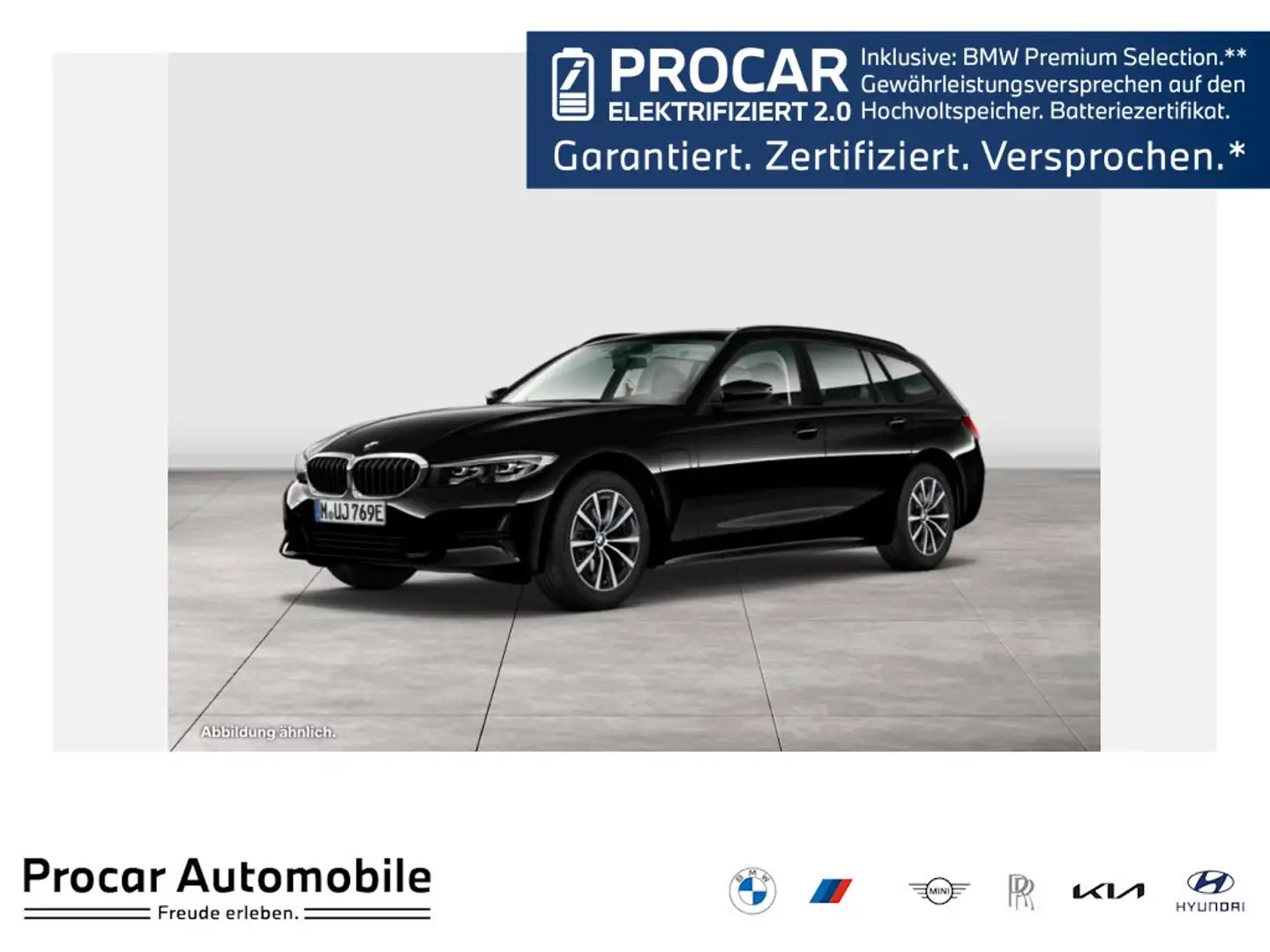 BMW 320 e xDrive AHK RFK NAVI LED PDC V+H DAB LM Schwarz - 1