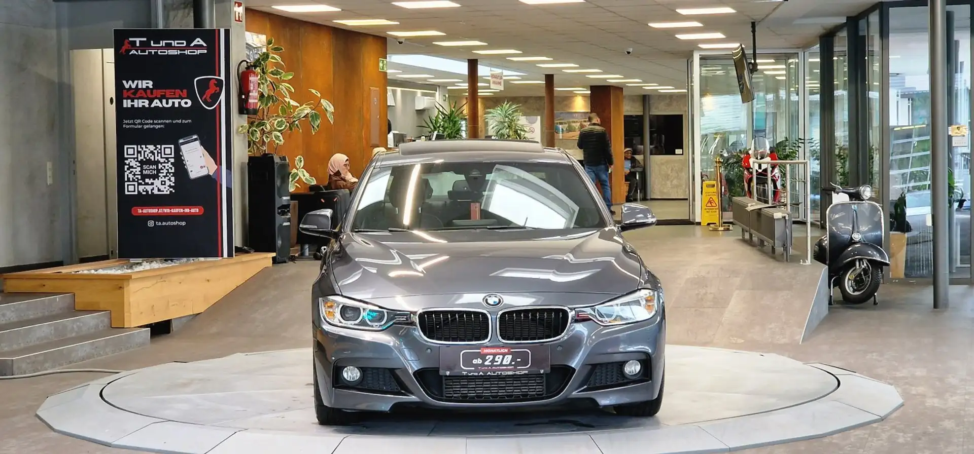 BMW 320 d M-Paket Aut. *Head-up*Schiebedach*Leder*19Zoll* Grau - 2