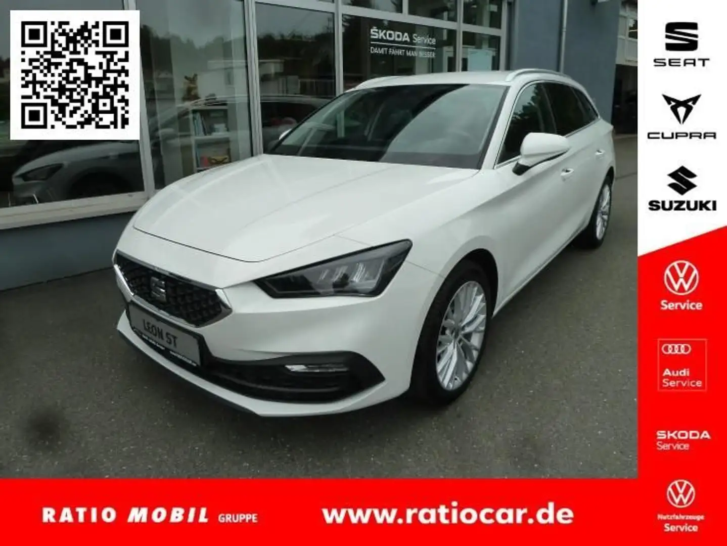 SEAT Leon LEON SPORTSTOURER XCELLENCE 2.0 TDI DSG NAVI SHZ Blanc - 1