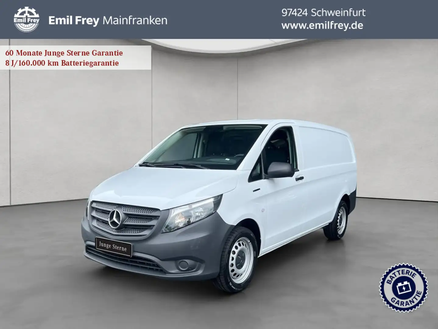 Mercedes-Benz eVito Kasten Lang  Hochvoltbatterie 35 kWh Weiß - 1