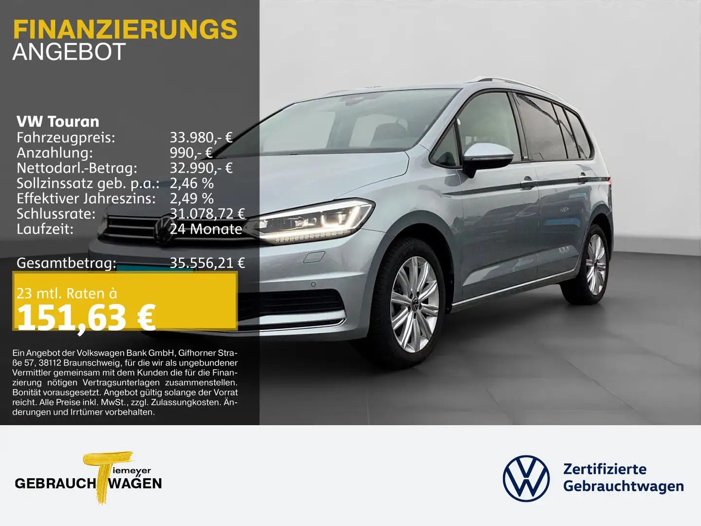 Volkswagen Touran 1.5 TSI DSG MOVE 7-SITZE ST.HEIZ MATRIX V Plateado - 1
