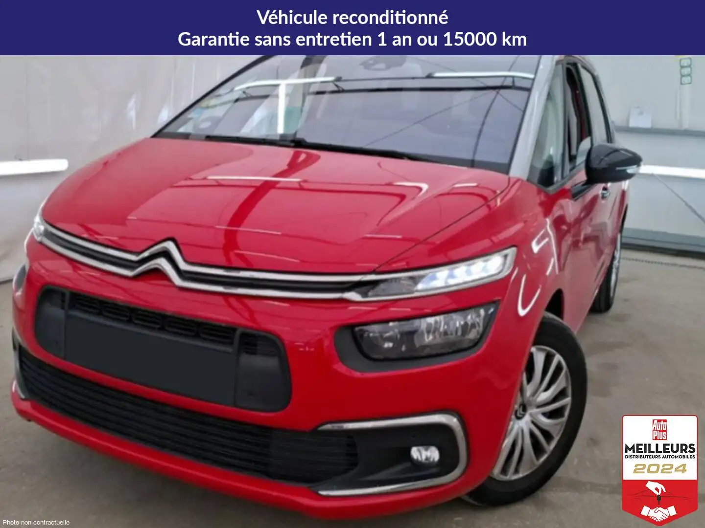 Citroen Grand C4 SpaceTourer BlueHDi 130 EAT8 Feel +Caméra +ACC Rouge - 1