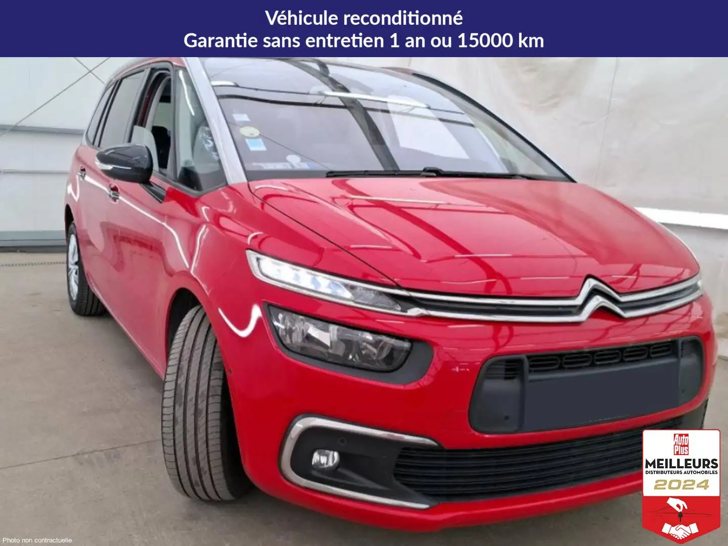Citroen Grand C4 SpaceTourer BlueHDi 130 EAT8 Feel +Caméra +ACC Rouge - 2