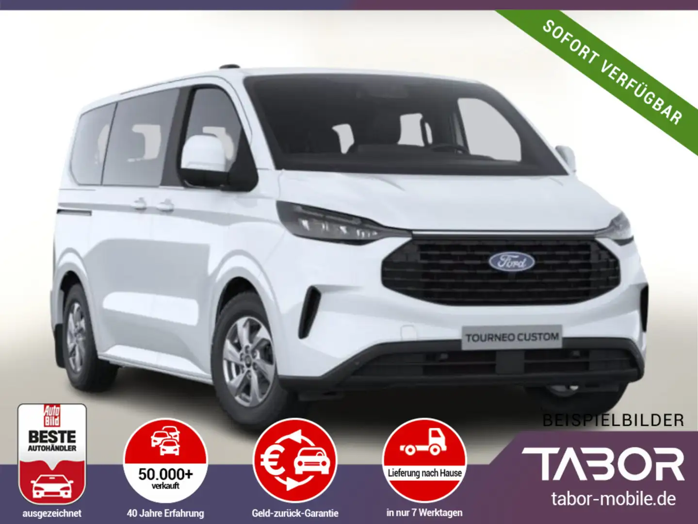 Ford Tourneo Custom 2.0 TDCi 136 Trend 320 L1 Kam PDC Weiß - 1