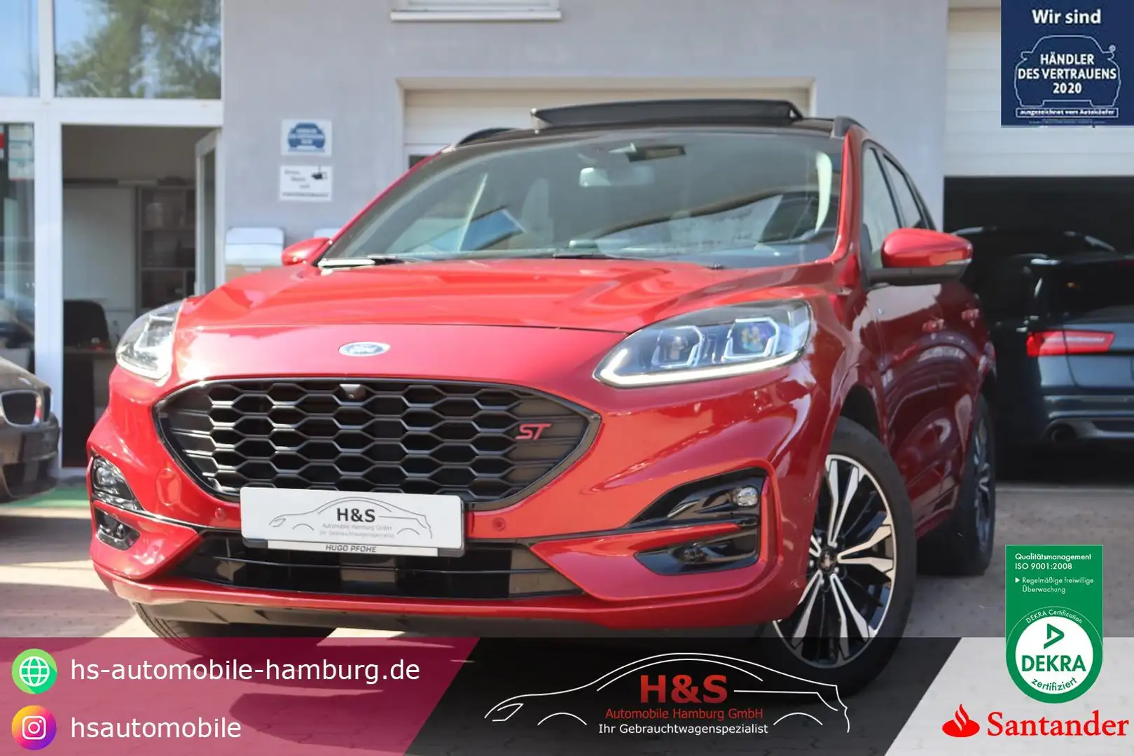 Ford Kuga Plug-In Hybrid ST-Line X VOLLAUSSTATTUNG Rot - 1