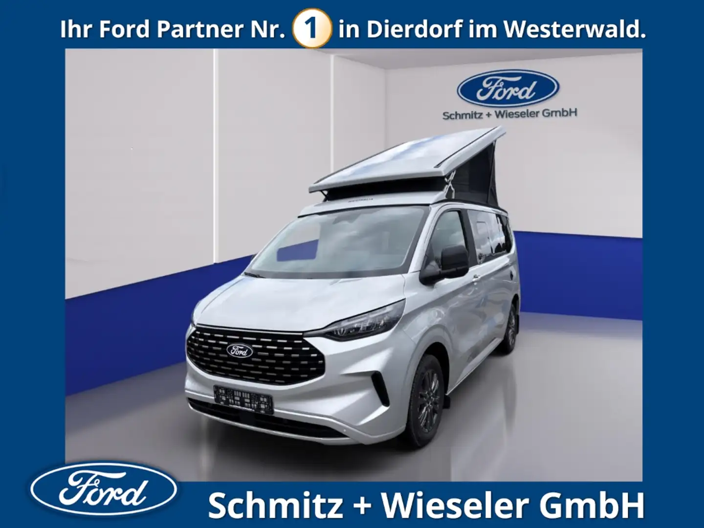 Ford Nugget Aufstelldach 170PS Markise Kamera Standh. Silber - 1