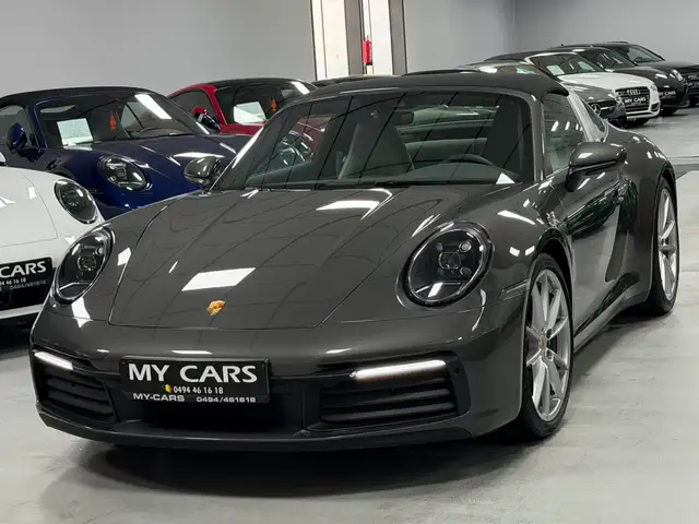 Porsche Targa 4 3.0 Turbo 385 Cv Agate Gris Inter. Tout Cuir Bi-Color Ardoise Gris Xenon Led