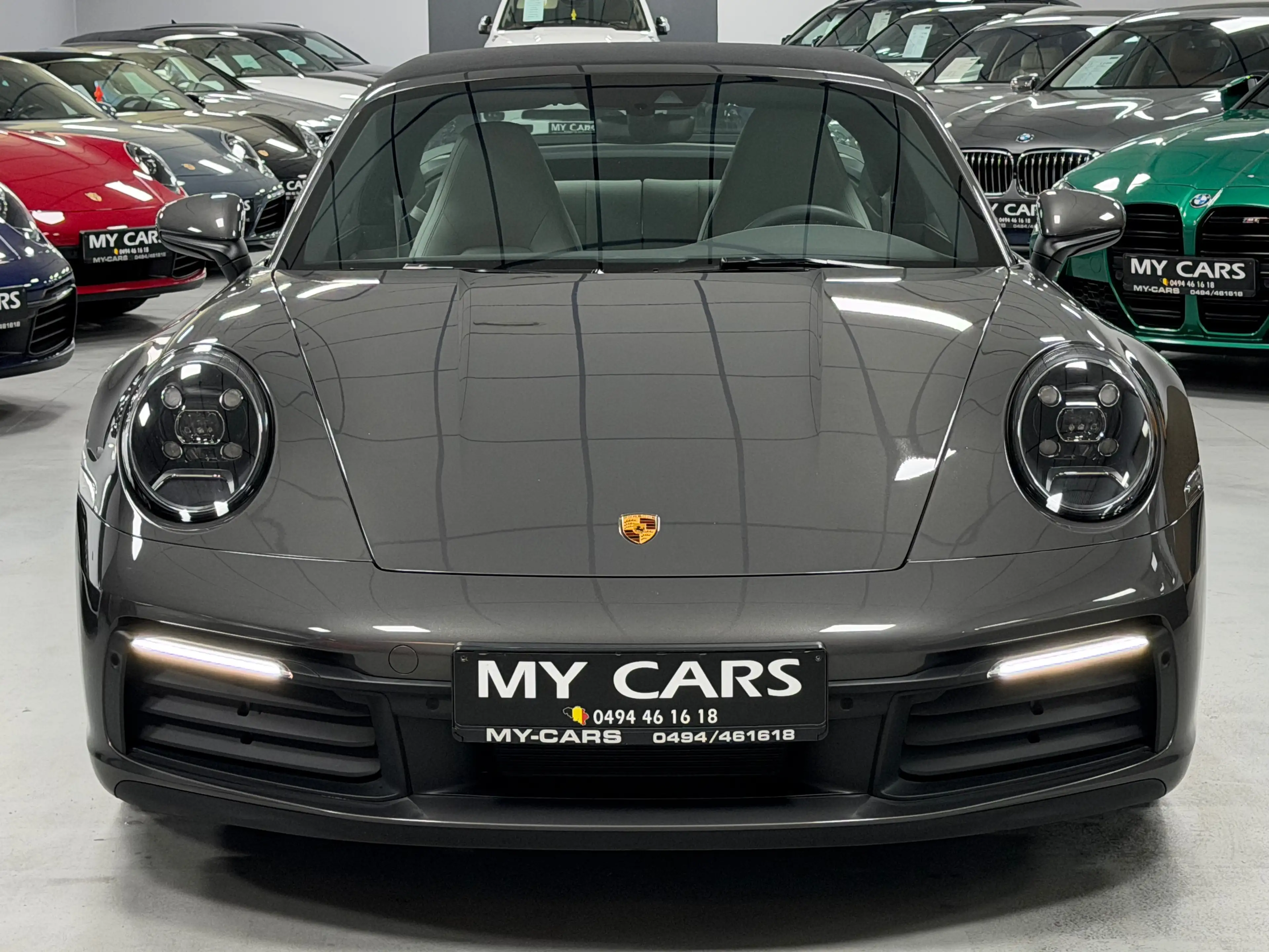Porsche Targa 4 3.0 Turbo 385 Cv Agate Gris Inter. Tout Cuir Bi-Color Ardoise Gris Xenon Led — photo 5